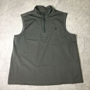 IZOD Golf Men's L Performance Grey Vest Stretch Polyester‎ Windbreaker